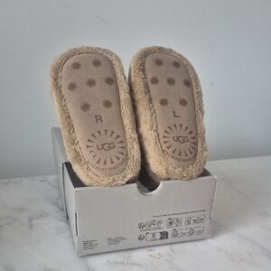 UGG Beige Fuzzy Slippers